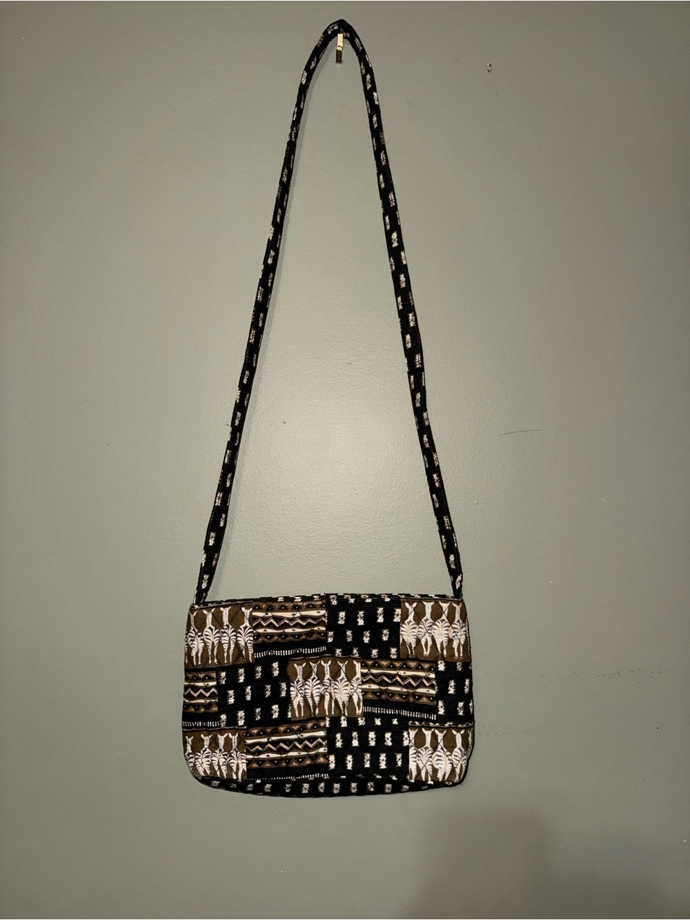 Early 2000s Zebra Patterned Vera Bradley Crossbody Shoulder Bag